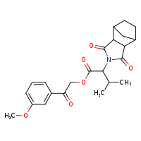 2-(3-methoxyphenyl)-2-oxoethyl 2-{3,5-dioxo-4-azatricyclo[5.2.1.0²,?]decan-4-yl}-3-methylbutanoate