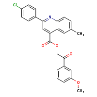 2-(3-methoxyphenyl)-2-oxoethyl 2-(4-chlorophenyl)-6-methylquinoline-4-carboxylate
