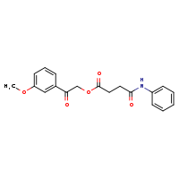 2-(3-methoxyphenyl)-2-oxoethyl 3-(phenylcarbamoyl)propanoate