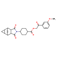 2-(3-methoxyphenyl)-2-oxoethyl 4-{3,5-dioxo-4-azatetracyclo[5.3.2.0²,?.0?,¹?]dodec-11-en-4-yl}cyclohexane-1-carboxylate