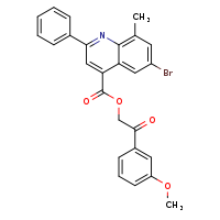 2-(3-methoxyphenyl)-2-oxoethyl 6-bromo-8-methyl-2-phenylquinoline-4-carboxylate