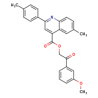 2-(3-methoxyphenyl)-2-oxoethyl 6-methyl-2-(4-methylphenyl)quinoline-4-carboxylate