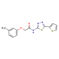 2-(3-methylphenoxy)-N-[5-(thiophen-2-yl)-1,3,4-thiadiazol-2-yl]acetamide
