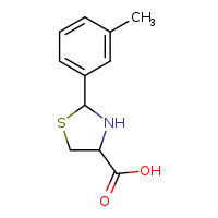 2-(3-methylphenyl)-1,3-thiazolidine-4-carboxylic acid