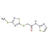 2-{[3-(methylsulfanyl)-1,2,4-thiadiazol-5-yl]sulfanyl}-N-(1,3-thiazol-2-yl)acetamide