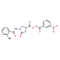 2-(3-nitrophenyl)-2-oxoethyl 1-(2-methylbenzamido)-5-oxopyrrolidine-3-carboxylate