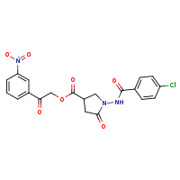 2-(3-nitrophenyl)-2-oxoethyl 1-(4-chlorobenzamido)-5-oxopyrrolidine-3-carboxylate