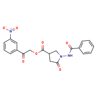 2-(3-nitrophenyl)-2-oxoethyl 1-benzamido-5-oxopyrrolidine-3-carboxylate