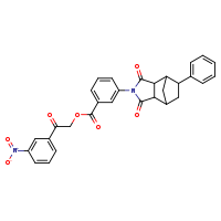 2-(3-nitrophenyl)-2-oxoethyl 3-{3,5-dioxo-8-phenyl-4-azatricyclo[5.2.1.0²,?]decan-4-yl}benzoate
