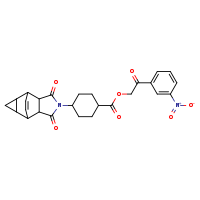2-(3-nitrophenyl)-2-oxoethyl 4-{3,5-dioxo-4-azatetracyclo[5.3.2.0²,?.0?,¹?]dodec-11-en-4-yl}cyclohexane-1-carboxylate