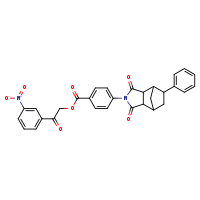 2-(3-nitrophenyl)-2-oxoethyl 4-{3,5-dioxo-8-phenyl-4-azatricyclo[5.2.1.0²,?]decan-4-yl}benzoate