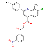 2-(3-nitrophenyl)-2-oxoethyl 7-chloro-8-methyl-2-(4-methylphenyl)quinoline-4-carboxylate