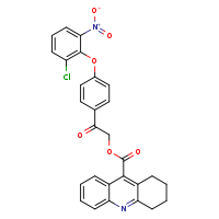 2-[4-(2-chloro-6-nitrophenoxy)phenyl]-2-oxoethyl 1,2,3,4-tetrahydroacridine-9-carboxylate