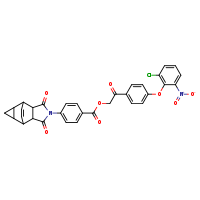 2-[4-(2-chloro-6-nitrophenoxy)phenyl]-2-oxoethyl 4-{3,5-dioxo-4-azatetracyclo[5.3.2.0²,?.0?,¹?]dodec-11-en-4-yl}benzoate