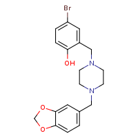 2-{[4-(2H-1,3-benzodioxol-5-ylmethyl)piperazin-1-yl]methyl}-4-bromophenol