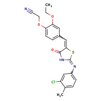 2-(4-{[(2Z,5Z)-2-[(3-chloro-4-methylphenyl)imino]-4-oxo-1,3-thiazolidin-5-ylidene]methyl}-2-ethoxyphenoxy)acetonitrile