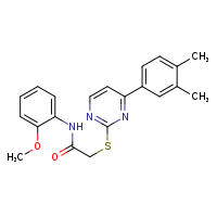 2-{[4-(3,4-dimethylphenyl)pyrimidin-2-yl]sulfanyl}-N-(2-methoxyphenyl)acetamide