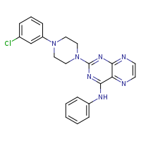 2-[4-(3-chlorophenyl)piperazin-1-yl]-N-phenylpteridin-4-amine