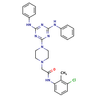 2-{4-[4,6-bis(phenylamino)-1,3,5-triazin-2-yl]piperazin-1-yl}-N-(3-chloro-2-methylphenyl)acetamide