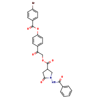 2-[4-(4-bromobenzoyloxy)phenyl]-2-oxoethyl 1-benzamido-5-oxopyrrolidine-3-carboxylate