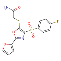 2-{[4-(4-fluorobenzenesulfonyl)-2-(furan-2-yl)-1,3-oxazol-5-yl]sulfanyl}acetamide