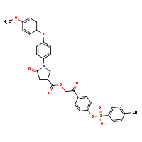 2-{4-[(4-methylbenzenesulfonyl)oxy]phenyl}-2-oxoethyl 1-[4-(4-methoxyphenoxy)phenyl]-5-oxopyrrolidine-3-carboxylate