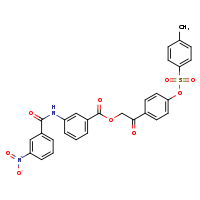 2-{4-[(4-methylbenzenesulfonyl)oxy]phenyl}-2-oxoethyl 3-(3-nitrobenzamido)benzoate