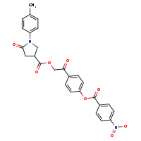 2-[4-(4-nitrobenzoyloxy)phenyl]-2-oxoethyl 1-(4-methylphenyl)-5-oxopyrrolidine-3-carboxylate