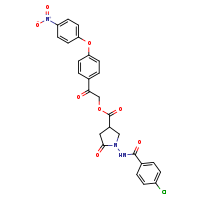 2-[4-(4-nitrophenoxy)phenyl]-2-oxoethyl 1-(4-chlorobenzamido)-5-oxopyrrolidine-3-carboxylate