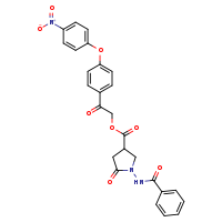 2-[4-(4-nitrophenoxy)phenyl]-2-oxoethyl 1-benzamido-5-oxopyrrolidine-3-carboxylate