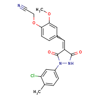 2-(4-{[(4Z)-1-(3-chloro-4-methylphenyl)-3,5-dioxopyrazolidin-4-ylidene]methyl}-2-methoxyphenoxy)acetonitrile
