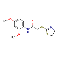 2-(4,5-dihydro-1,3-thiazol-2-ylsulfanyl)-N-(2,4-dimethoxyphenyl)acetamide