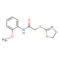 2-(4,5-dihydro-1,3-thiazol-2-ylsulfanyl)-N-(2-methoxyphenyl)acetamide
