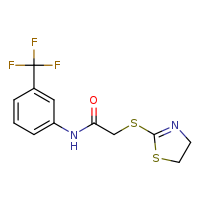 2-(4,5-dihydro-1,3-thiazol-2-ylsulfanyl)-N-[3-(trifluoromethyl)phenyl]acetamide