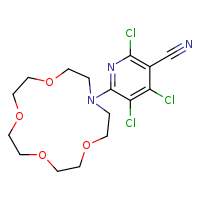 2,4,5-trichloro-6-(1,4,7,10-tetraoxa-13-azacyclopentadecan-13-yl)pyridine-3-carbonitrile