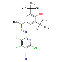 2,4,5-trichloro-6-{2-[1-(3,5-di-tert-butyl-4-hydroxyphenyl)ethyl]diazen-1-yl}pyridine-3-carbonitrile