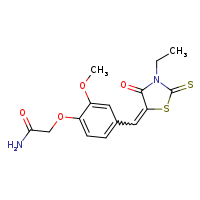 2-(4-{[(5Z)-3-ethyl-4-oxo-2-sulfanylidene-1,3-thiazolidin-5-ylidene]methyl}-2-methoxyphenoxy)acetamide