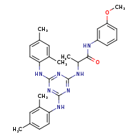 2-({4,6-bis[(2,4-dimethylphenyl)amino]-1,3,5-triazin-2-yl}amino)-N-(3-methoxyphenyl)propanamide