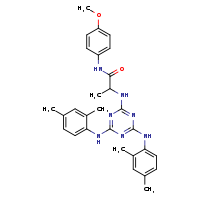 2-({4,6-bis[(2,4-dimethylphenyl)amino]-1,3,5-triazin-2-yl}amino)-N-(4-methoxyphenyl)propanamide
