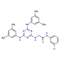 2-({4,6-bis[(3,5-dimethylphenyl)amino]-1,3,5-triazin-2-yl}amino)-N-(3-chlorophenyl)acetamide