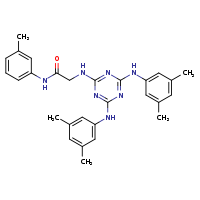 2-({4,6-bis[(3,5-dimethylphenyl)amino]-1,3,5-triazin-2-yl}amino)-N-(3-methylphenyl)acetamide