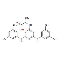 2-({4,6-bis[(3,5-dimethylphenyl)amino]-1,3,5-triazin-2-yl}amino)propanoic acid