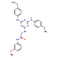 2-({4,6-bis[(4-ethylphenyl)amino]-1,3,5-triazin-2-yl}amino)-N-(3-methoxyphenyl)acetamide