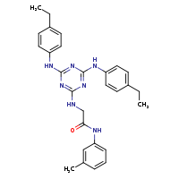 2-({4,6-bis[(4-ethylphenyl)amino]-1,3,5-triazin-2-yl}amino)-N-(3-methylphenyl)acetamide