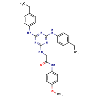 2-({4,6-bis[(4-ethylphenyl)amino]-1,3,5-triazin-2-yl}amino)-N-(4-methoxyphenyl)acetamide