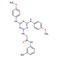 2-({4,6-bis[(4-methoxyphenyl)amino]-1,3,5-triazin-2-yl}amino)-N-(3-methylphenyl)acetamide