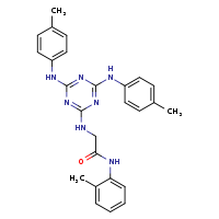 2-({4,6-bis[(4-methylphenyl)amino]-1,3,5-triazin-2-yl}amino)-N-(2-methylphenyl)acetamide