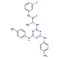 2-({4,6-bis[(4-methylphenyl)amino]-1,3,5-triazin-2-yl}amino)-N-(3-chlorophenyl)propanamide