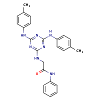2-({4,6-bis[(4-methylphenyl)amino]-1,3,5-triazin-2-yl}amino)-N-phenylacetamide