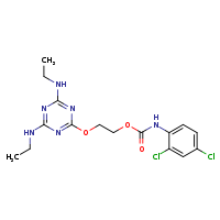 2-{[4,6-bis(ethylamino)-1,3,5-triazin-2-yl]oxy}ethyl N-(2,4-dichlorophenyl)carbamate